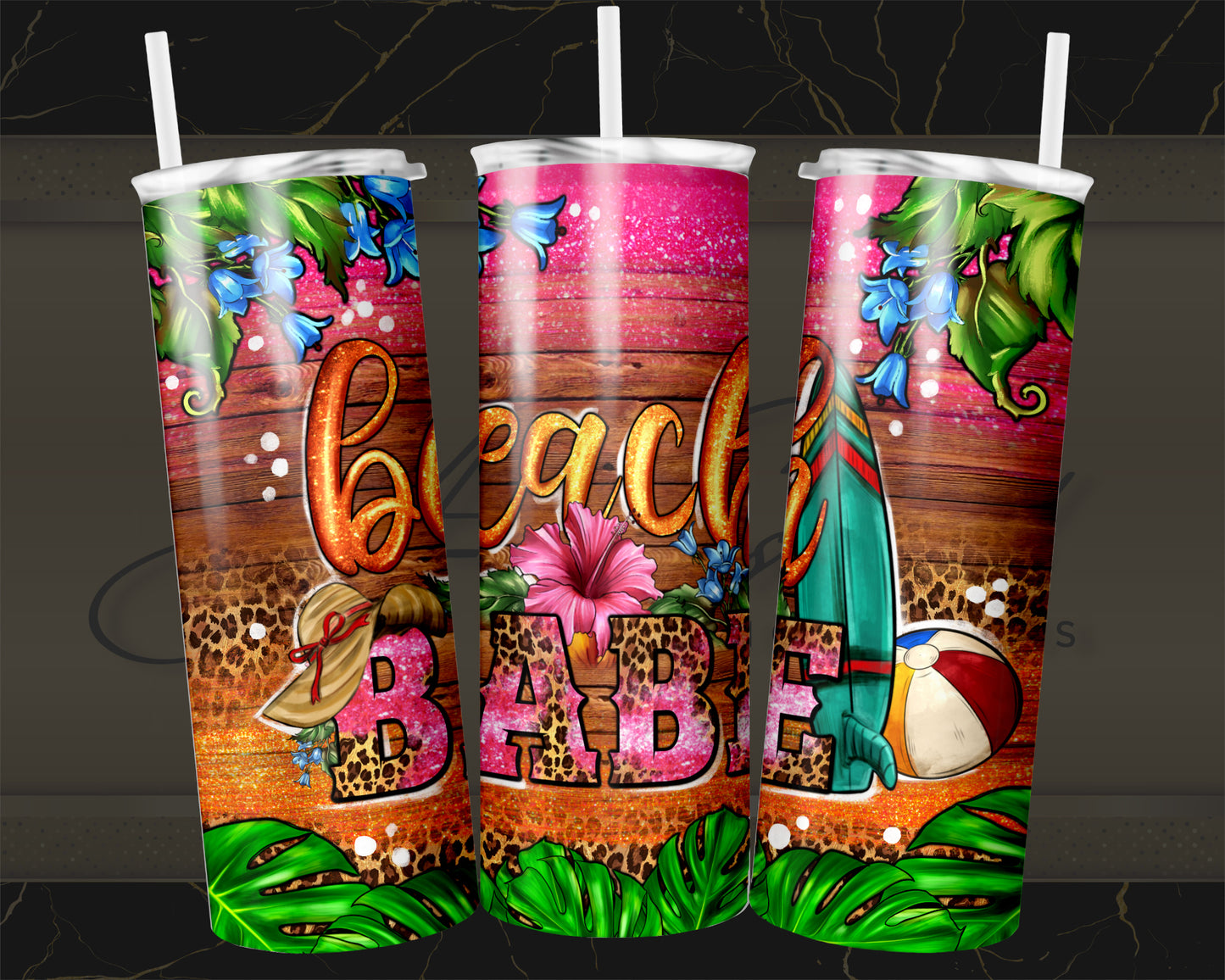 "Beach Babe" Tumbler & Mugs