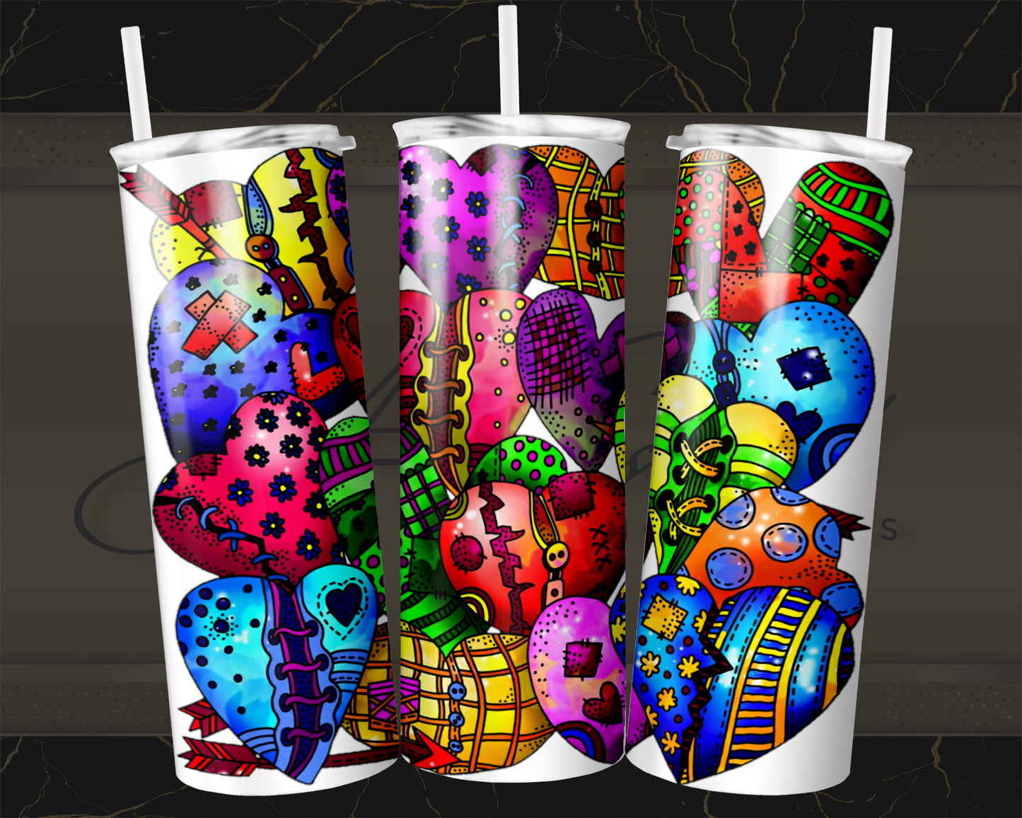 "All The Hearts" Tumbler & Mugs